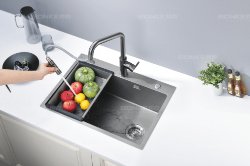 厨卫五金哪个品牌好?邦克荷净纳米水槽搭配智能龙头,惊艳你的厨房生活-叭楼楼市分享网