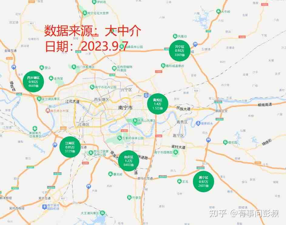 南宁房价连跌两年,青秀区房价依旧屹立不倒,南宁两年房价对比-叭楼楼市分享网