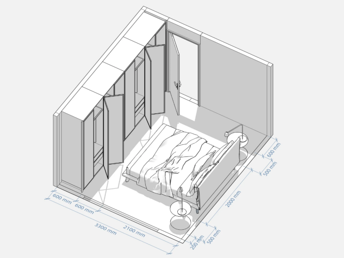 床尾一排衣柜设计,装修锦囊分享注意事项-叭楼楼市分享网