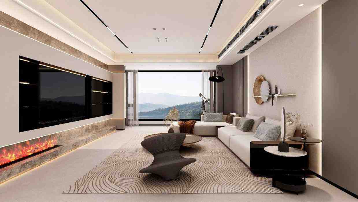 设计师万静作品:大空间的色彩,时尚大气的简约风格丨致敬中国设计力量-叭楼楼市分享网